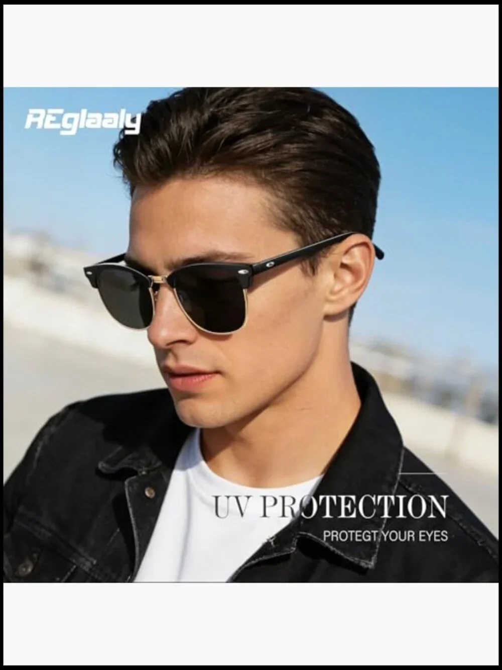 Polarized Sunglasses Semi-Rimless UV Protection Driving